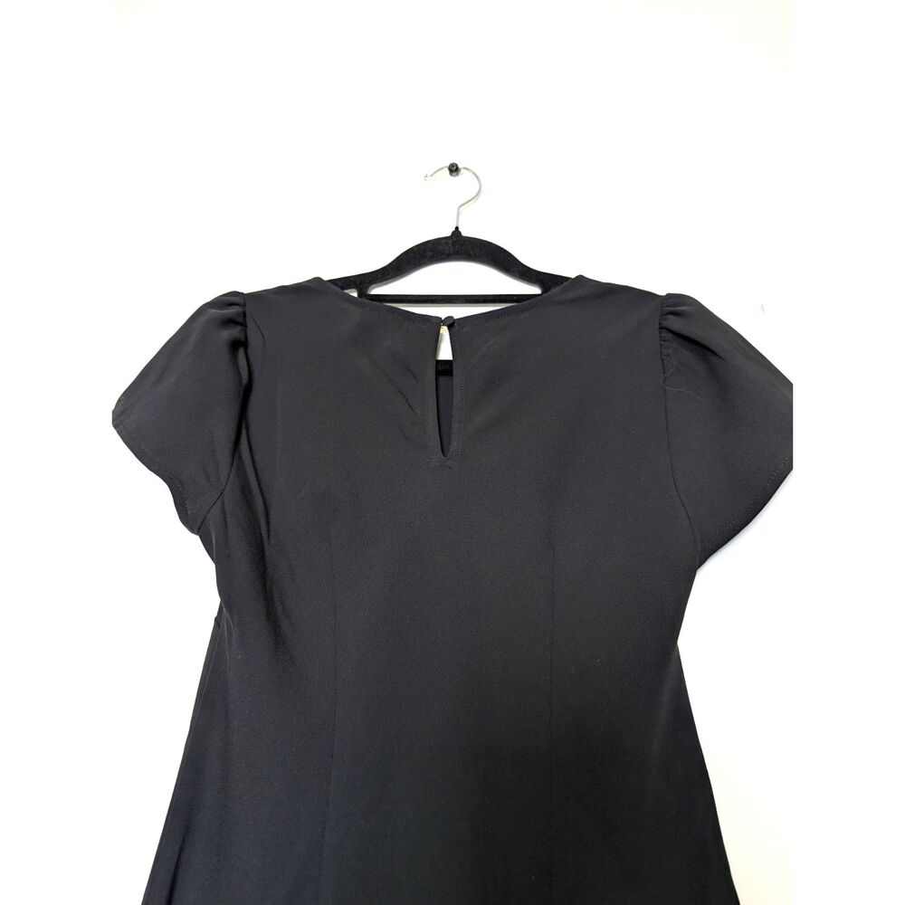 J. Crew Petite Black Midi Dress 0P Quiet Luxury Professional LBD - Picture 4 of 6